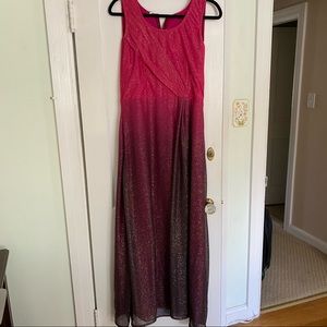 Purple Long Glitter Dress